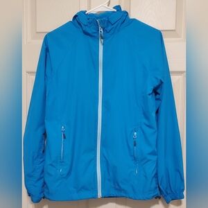 Cabelas Womens Teal Blue Full Zip Windbreaker Jacket. Size S